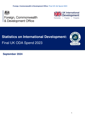 2023 年英国官方发展援助最终支出